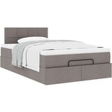 vidaXL Otomanski okvir kreveta s madraca smeđesivi 120x200cm tkanine | shoptok.hr