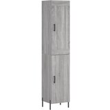 Maison Chic Visoka omara - Komoda - Predalnik siva sonoma 34,5x34x180 cm inženirski les, (21721246) Cene