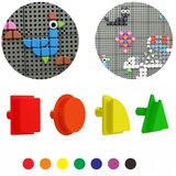  Masterkidz geometrijski klinovi za STEM ploče, 8 boja, 64 komada | shoptok.hr