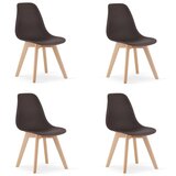  KITO stolica boja kave / prirodne noge x 4 | shoptok.hr