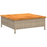  Vrtni stol bež 70 x 70 x 25 cm od ratana i bagremovog drva | Eponuda.com