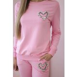 Kesi Women's cotton set with a decorative heart candy pink | Eponuda.ba
