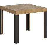 Itamoby   Linea (90x90/246 cm) - hrast, barva nog: antracit - raztegljiva jedilna miza, (20842282) | Shoptok.si