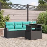  Sjedeća garnitura za vrt 5 kom. Crna Poli Ratan 234 x 117 x 85 cm | shoptok.hr