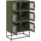 vidaXL Highboard Olive Green 68x39x123 cm Jeklo | Shoptok.si