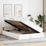 vidaXL Postelja s shranjevanjem Bela 140 x 200 cm Umjetno usnje | Shoptok.si