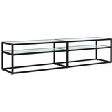 Maison Chic TV omarica - TV stojalo - Televizijska omarica beli marmor 180x40x40,5 cm kaljeno steklo, (21700125) Cene