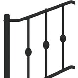 Metalni okvir kreveta s uzglavljem i podnožjem crni 75 x 190 cm | shoptok.hr