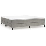 Krevet s oprugama i madracem svjetlosivi 180x200 cm baršunasti | shoptok.hr