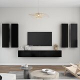 vidaXL 6-dijelni set TV ormarića od iverice crni Cijene