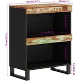  Bočni ormarić 60 x 33 x 75 cm od masivnog obnovljenog drva | shoptok.hr