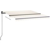  Tenda na ručno uvlačenje s LED svjetlima 3 5 x 2 5 m krem | shoptok.hr