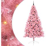 vidaXL Umjetna preddekorirana božićna jelka Roza 240 cm PVC | Shoptok.si