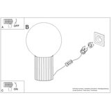 Nice Lamps Tamno plava stolna lampa sa staklenim sjenilom (visina 19 cm) Orbital – | shoptok.hr