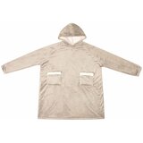  Deka majica s kapuljačom Bež L Flis i flanel | shoptok.hr