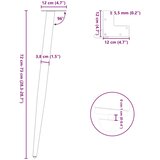  Noge za konzolni stol konusnog oblika 4 kom crne 72-73 cm čelik | shoptok.hr