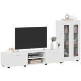  Set TV komoda s ladicama Visoki sjaj bijela Konstruirano drvo | shoptok.hr