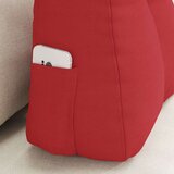  Jastuk za leđa Crvena 60 x 24 x 50 cm tkanina | Eponuda.com