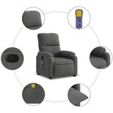  Masažna fotelja za odmor, tamno siva, mikrofibra tkanina | shoptok.hr