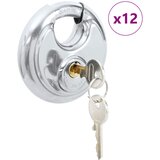 vidaXL Zaključne ključavnice z ključi 12 pcs srebrna 8 x 2.8 x 8 cm, (5000151965) | Shoptok.si