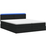  LED krevet za pohranu s madracem Crna 180 x 200 cm Tkanina | shoptok.hr