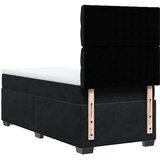 vidaXL Box spring postelja z vzmetnico črna 80x200 cm žamet | Shoptok.si