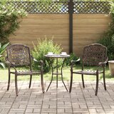 vidaXL Vrtne stole 2 kosa bronasta lita aluminijasta, (22015520) | Shoptok.si