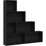 vidaXL Knjiga Kabinet/Dijelitelj Prostorije Crna Bukva 155x24x160cm Konstruirano Drvo | shoptok.hr