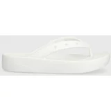 Crocs Japanke Classic Platform Flip W za žene, boja: bijela, s platformom, 207714