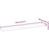vidaXL Plutajuća polica 120x20x4 cm masivno neobrađeno drvo bagrema | shoptok.hr