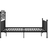  Za krevet crni metalni 140 x 200 cm | shoptok.hr