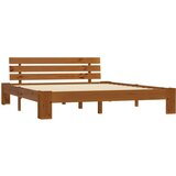 Maison Chic Posteljni okvir - Dvoposteljna postelja - Zakonska postelja medeno rjav iz trdne borovine 180x200 cm-J5233, (21765369) | Shoptok.si