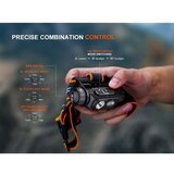 Fenix HM60RV20 - prigušiva LED punjiva čelna lampa LED/USB 4000mAh IP68 1600lm 292h narandžasta | Eponuda.com