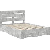  Krevetna konstrukcija s ladicama Betonski sivi 140 x 200 cm Siva 203 x 143 x 100 cm | Shoptok.si