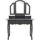 vidaXL Mizica za ličenje s stolčkom siva 100x40x146 cm les pavlovnije | Shoptok.si