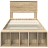 Krevetna konstrukcija s policom Sonoma hrast 90 x 190 cm | shoptok.hr