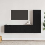  Set TV komoda Zidne 3 pcs Crni hrast 130,5 x 30 x 140 cm | shoptok.hr