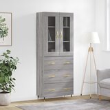 vidaXL Visoka komoda siva sonome 69 5x34x180 cm od konstruiranog drva Cijene