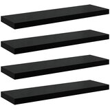 Plutajuće zidne police 4 kom sjajne crne 80 x 23,5 x 3,8 cm MDF | Eponuda.ba