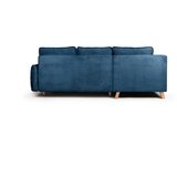Bonami Selection Plava sklopiva kutna garnitura od samta (s lijevim kutom) Tori – | shoptok.hr