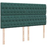  Otomanski posteljni okvir z vzmetnicami zelen 200x200cm žamet, (22054165) | Shoptok.si
