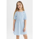 Defacto girl's Wrapped Patterned Short Sleeve Dress Cene