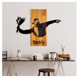 WALLXPERT Zidna dekoracija Banksy - Bacač cvijeća, 69x58x3 cm, Crna | Eponuda.ba