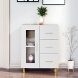 Maison Chic Komoda - Predalnik bela 69,5x34x90 cm inženirski les, (21716207) | Shoptok.si