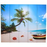  Sklopiva sobna pregrada s uzorkom plaže 200 x 170 cm | shoptok.hr