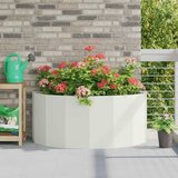 vidaXL Cvetlično korito Bela 120 x 60 x 50 cm Jeklo | Shoptok.si