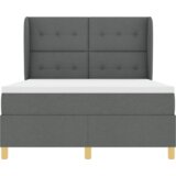  Boks vzmetnica s posteljo in žimnico temno siva 160x200 cm tkanina, (22052131) | Shoptok.si