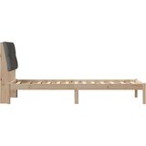  Posteljni okvir z oblazinjenim vzglavjem Rjava 75 x 190 cm, (5000084153) | Shoptok.si