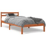 Maison Chic Postelja za odrasle - Posteljni Okvir brez vzmetnice voščeno rjav 100x200 cm borovina, (22082474) u