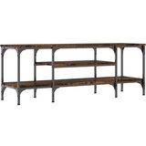 Maison Chic TV omarica - TV stojalo - Televizijska omarica dimljeni hrast 121x35x45 cm inženirski les in železo, (21700414) Cene